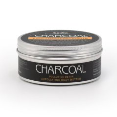 Exfoliační tělové máslo s aktivním uhlím - kokos