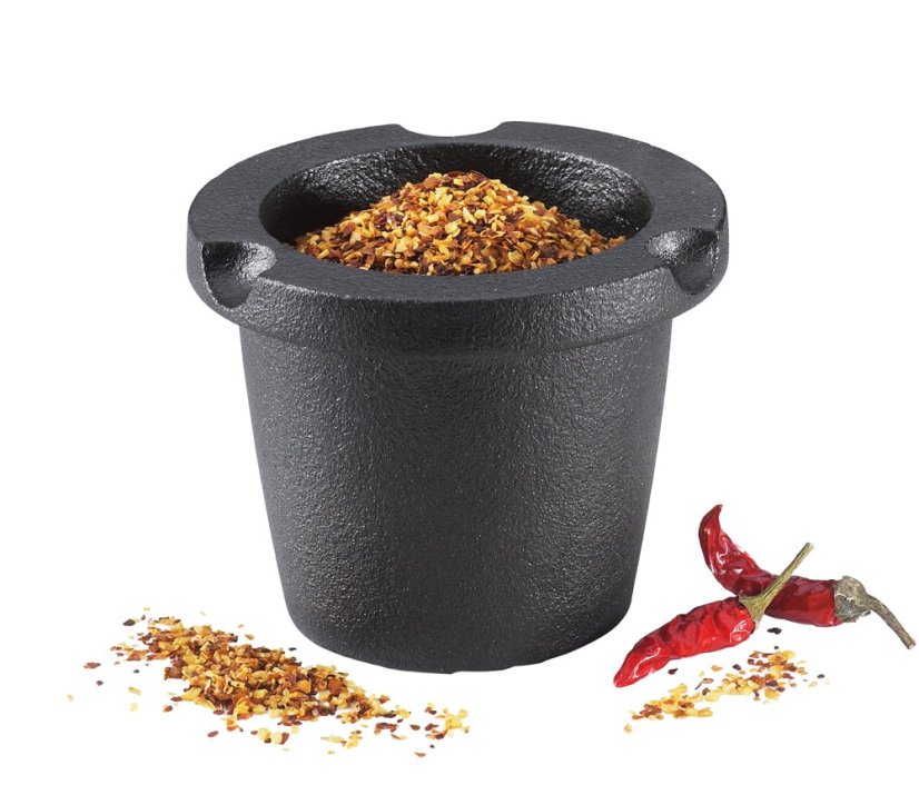 ZASSENHAUS Litinový hmoždíř se zásobníkem, průměr 8 cm
