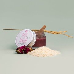Rýžový peeling - jasmínová rýže a okvětní lístky růží