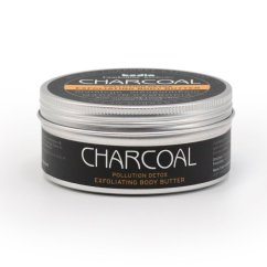 Exfoliační tělové máslo s aktivním uhlím - kokos